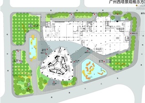 某广州西塔办公景观概念pdf、jpg方案设计