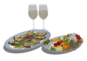 食物及餐具素材设计SU(草图大师)模型