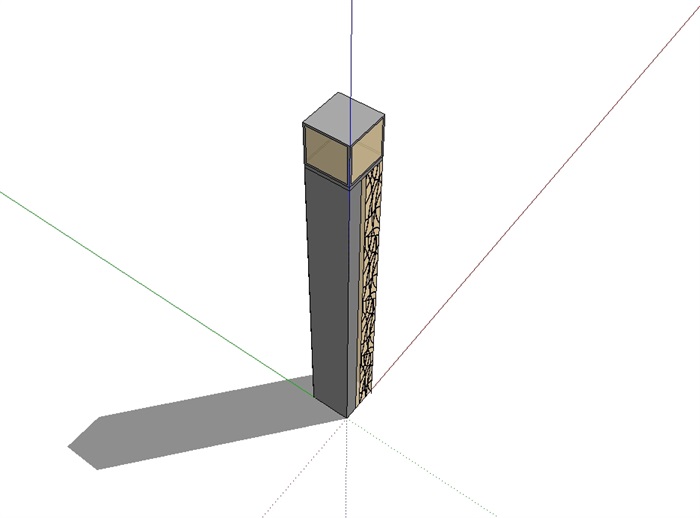新中式景观灯灯柱设计su模型(3)