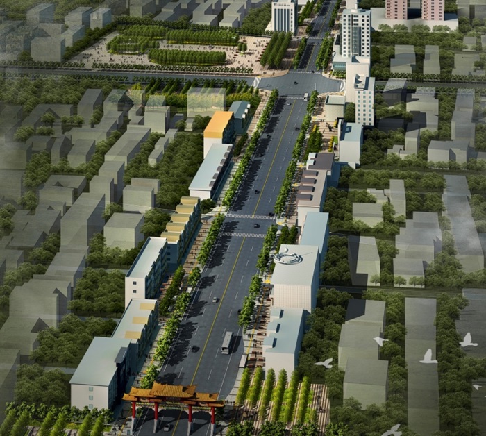 某迎宾路府前街道路街道风貌设计pdf方案(6)