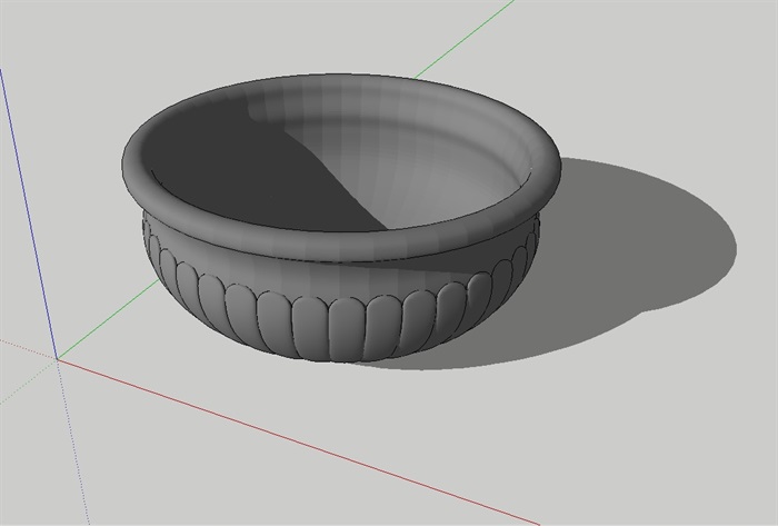 详细花钵素材设计su模型(1)