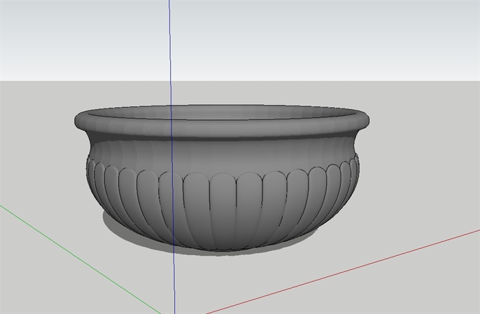 详细花钵素材设计su模型(2)