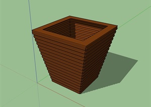 现代风格种植花钵设计SU(草图大师)模型