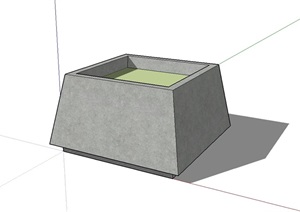 园林景观现代种植花钵设计SU(草图大师)模型