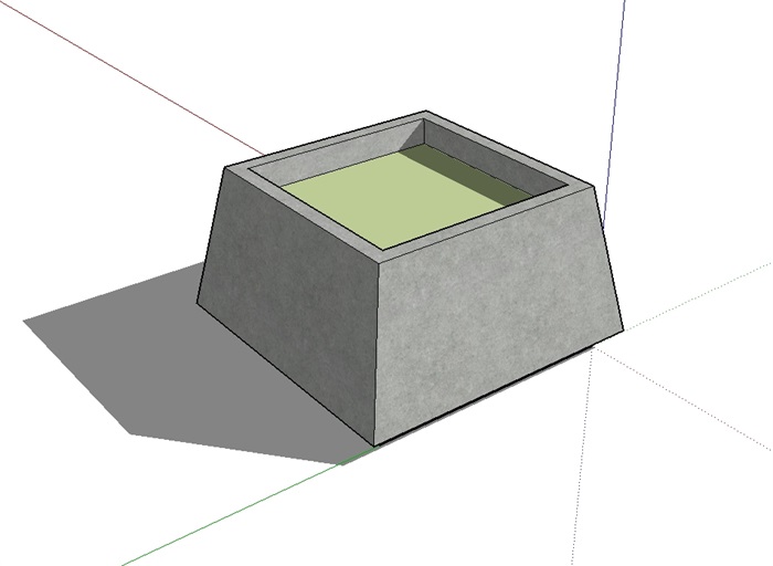 园林景观现代种植花钵设计su模型(3)