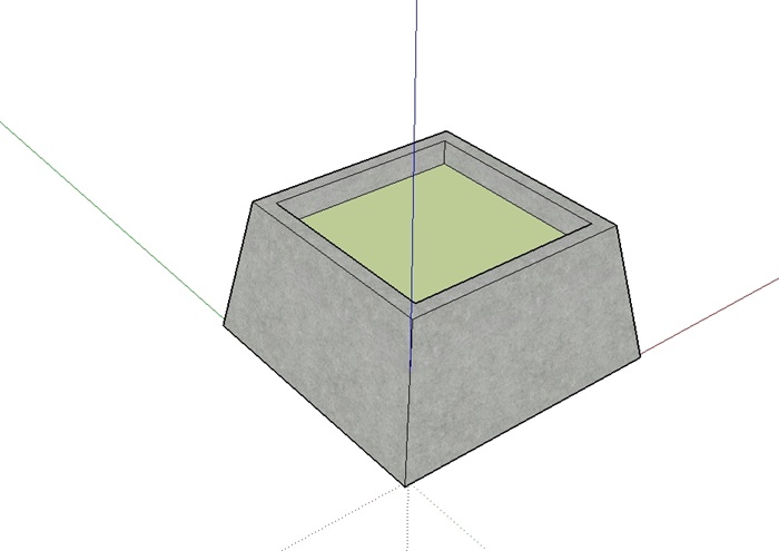 园林景观现代种植花钵设计su模型(2)