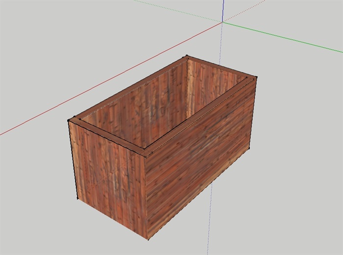 现代木花箱设计su模型(1)
