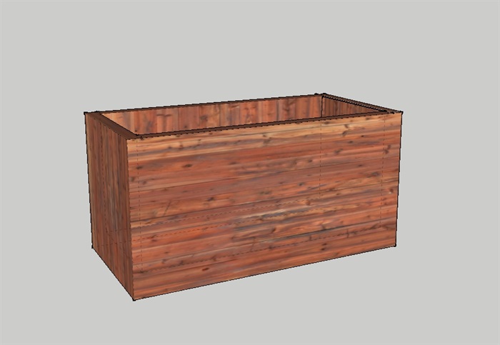 现代木花箱设计su模型(3)