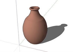 陶罐种植器皿小品素材设计SU(草图大师)模型