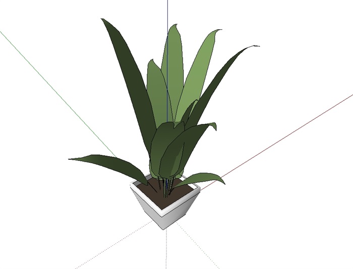 种植器皿花钵植物su模型(2)