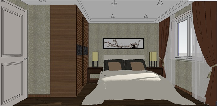 室内住宅空间设计cad方案及su模型、效果图
