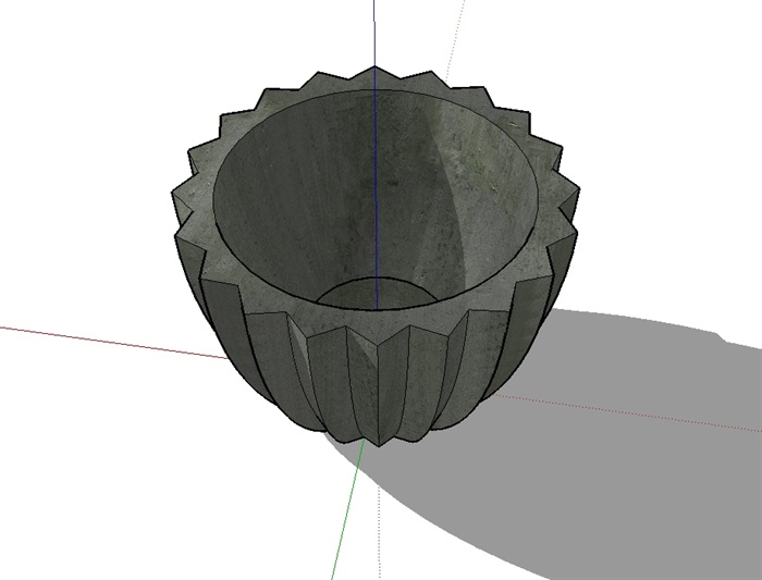 经典独特的花钵素材su模型(3)