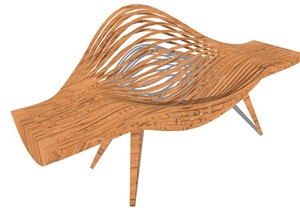 现代异形景观座椅设计SU(草图大师)模型