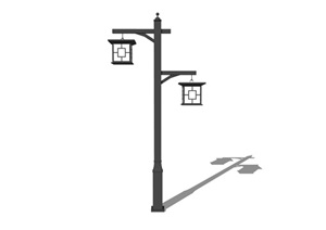 路灯中式详细素材设计SU(草图大师)模型