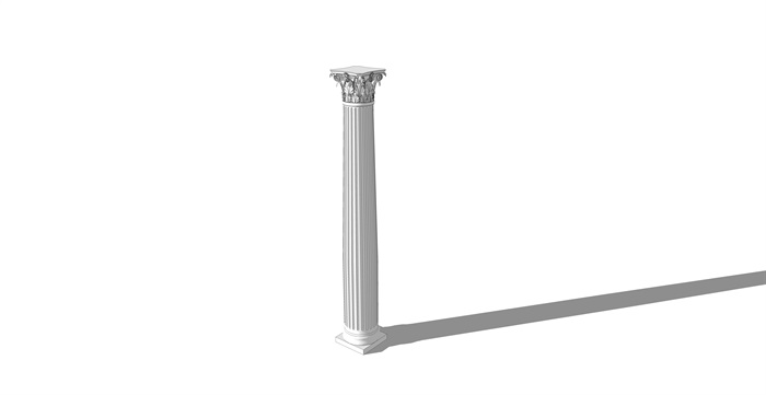 欧式建筑构件柱子su模型