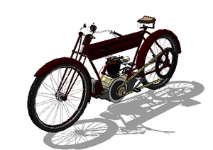 非机动车自行车SU(草图大师)模型