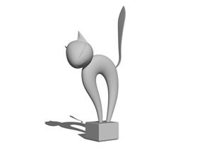 某抽象动物雕塑素材设计SU(草图大师)模型