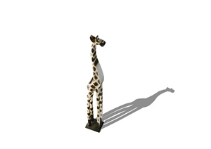某长颈鹿雕塑小品SU(草图大师)模型