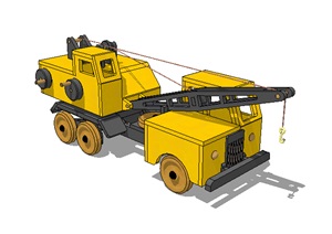 吊车玩具车SU(草图大师)模型