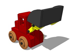 铲车玩具车SU(草图大师)模型