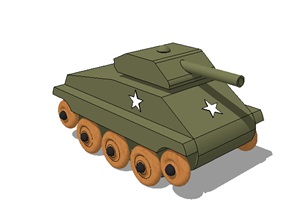 坦克玩具车SU(草图大师)模型