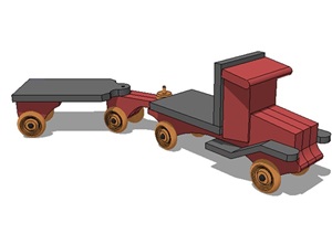 拖车玩具车SU(草图大师)模型