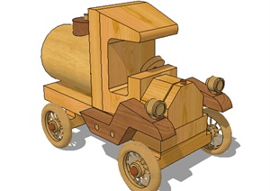 木制玩具车SU(草图大师)模型