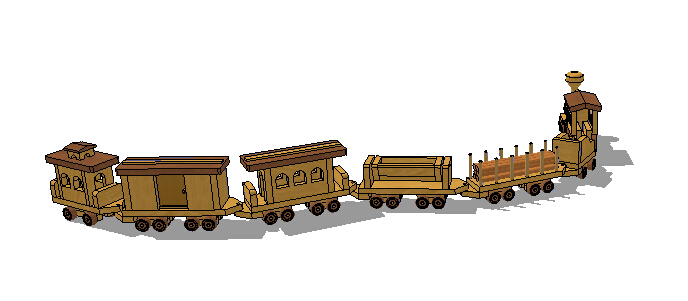 火车素材设计su模型