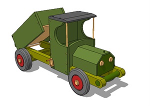 绿色玩具车素材SU(草图大师)模型