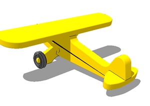 黄色玩具飞机SU(草图大师)模型