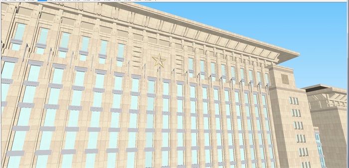 现代区政府行政办公大楼建筑方案SU模型(3)