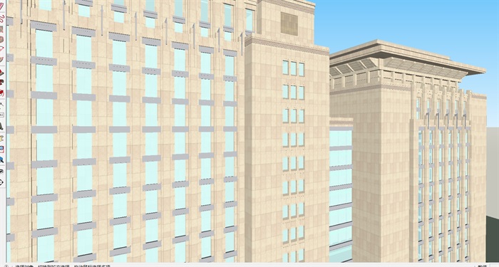 现代区政府行政办公大楼建筑方案SU模型(8)