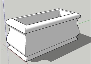 简洁花槽种植池设计SU(草图大师)模型