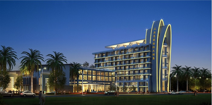 三亚惠苑国际大酒店建筑设计方案高清文本（附CAD平面图）(3)