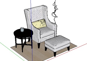 沙发桌凳素材设计SU(草图大师)模型