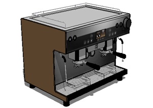室内详细咖啡机素材SU(草图大师)模型
