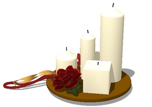蜡烛装饰素材设计SU(草图大师)模型