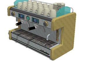 咖啡机详细完整设计SU(草图大师)模型