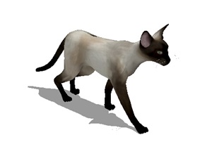 一只猫设计SU(草图大师)模型