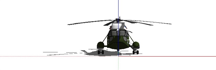 直升飞机素材设计su模型