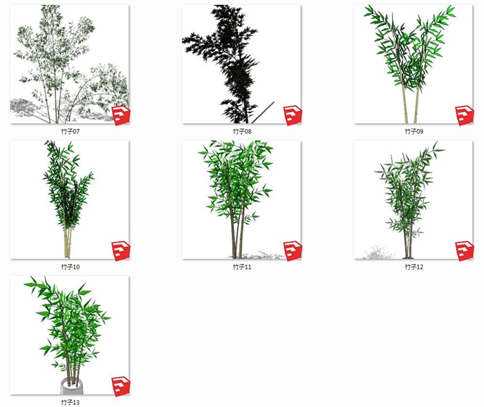 13个竹子植物素材ＳＵ模型(2)