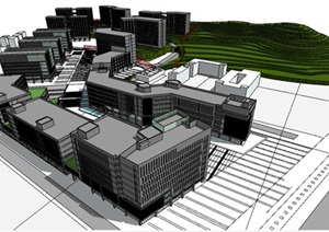 工业园建筑规划设计SU(草图大师)模型