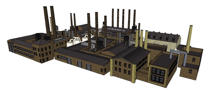 工厂建筑SU模型(2)