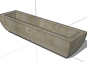 石槽种植池设计SU(草图大师)模型