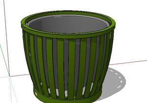 现代风格花钵单体设计SU(草图大师)模型