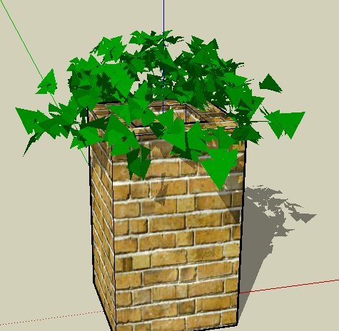 砖砌种植箱设计su模型(2)