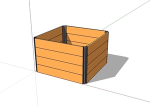现代方形花箱素材设计SU(草图大师)模型