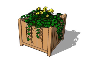 木质花箱独特设计SU(草图大师)模型