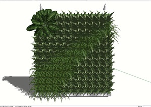 植物详细景墙SU(草图大师)模型