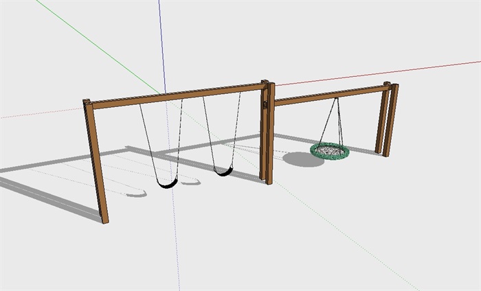 儿童游乐设施秋千素材su模型(2)
